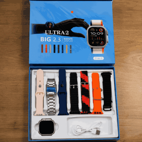 iMounra 2 BIG 2.01 Ultra Smartwatch Random Box | 7 in 1 Strap Multi-Color Bundle | Premium Design & Advanced Features